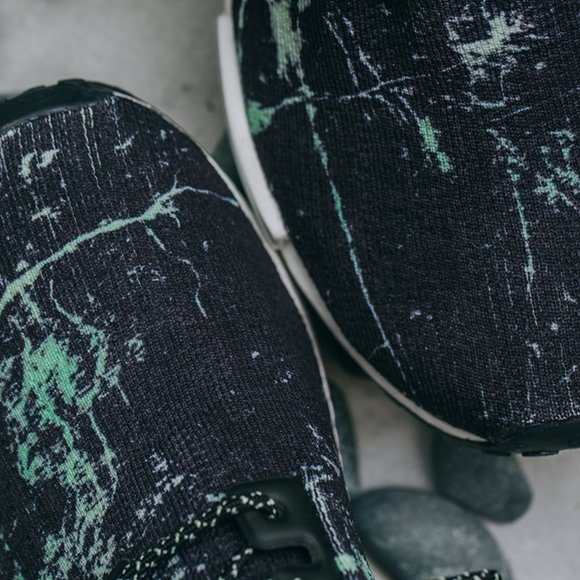 Adidas NMD R1 PK Mens Sneakers Green Marble Black - Picture 4 of 15